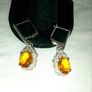 Sexy citrine cocktail earrings